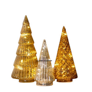 Juego de 3 Adornos Navideños de Metal con Luces LED de Alta Calidad, Diseño Moderno, Ecológicos, en Diferentes Estilos y Tamaños - Product Image 1