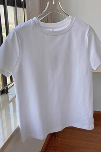 T-shirts pour hommes, surdimensionnés, en spandex/polyester, col rond, respirants, décontractés, manches courtes, grande taille, tissu tricoté, uni - Product Image 2
