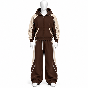 Nouvel ensemble de survêtement décontracté pour homme, personnalisable avec logo, en polaire respirante, qualité supérieure, à vendre - Product Image 3