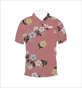 เสื้อโปโลวินเทจลายดอกไม้พิมพ์ลายสำหรับกอล์ฟ แขนสั้น สวมใส่สบาย เหมาะสำหรับทีมกีฬา - Product Image 3