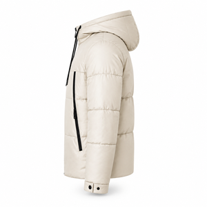 Veste d'hiver matelassée OEM, résistante à l'eau, unisexe, capuche réglable, fermeture éclair intégrale, poches latérales longues, poignets à boutons-pression, qualité supérieure pour l'extérieur - Product Image 2
