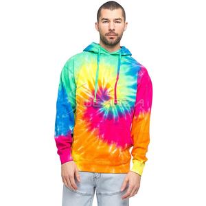 Último diseño de gran tamaño Unisex en blanco de alta calidad grueso 100% algodón Tie Dye Hoodie hombres logotipo personalizado polar Heavy Duty Hoodies - Product Image 4