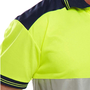 Polo de sécurité haute visibilité à manches longues avec bande réfléchissante, respirant, vêtements de travail industriels, uniforme de sécurité pour la construction - Product Image 4