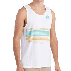 Camiseta sin mangas para hombre, corte ajustado, transpirable, tejido de poliéster/algodón, para gimnasio, entrenamiento, rendimiento atlético, pedido al por mayor - Product Image 5