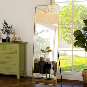 Light Luxury Full Body Golden Frame Dressing <b>Mirror</b> for Home Decor Smart <b>Mirror</b> Wall Mounted Long Bathroom <b>Mirror</b> - Product Image 4