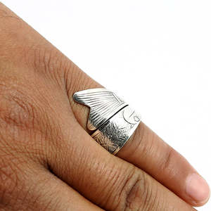 Antique Artisan Design Handmade Bohemian <b>Ring</b> Crafted From 925 Sterling Silver Engraved Minimalist Jewelry Ethnic Boho <b>Ring</b> - Product Image 2