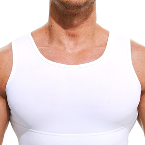 <b>Men's</b> <b>White</b> Knitted O-Neck Tank Top Solid Color Breathable Casual Style Sleeveless <b>Vest</b> - Product Image 3