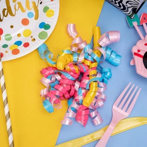 Cinta de Regalo con Lazo de Mariposa al por Mayor, de Poliéster Tejido Brillante, Doble Cara, con Logotipo Impreso Digitalmente, Rosa, Azul, Amarillo, Decoración de Cumpleaños - Product Image 2