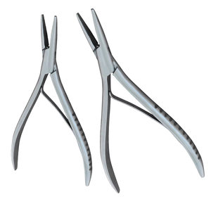 Pinzas para Extensiones de Cabello, Pinzas Planas de Acero Inoxidable para Extensiones de Cabello, Pinza de Dientes Planos para Extensiones de Cabello - Product Image 1