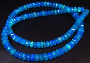 <b>Blue</b> <b>Opal</b> Welo Fire Gemstone Beads 5.5-7mm Natural <b>Blue</b> Welo Ethiopian Full Flash <b>Opal</b> 16" Strand Rondelle Color Play <b>Opal</b> Jewel - Product Image 2