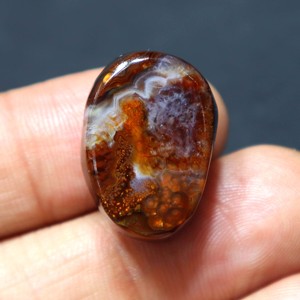 Mexican Fire Agate Druzy Cabochon Natural Fire Agate Druzy Stone Handmade Polished for Jewelry Making Wholesale - Product Image 3