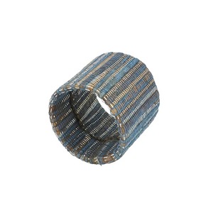 Anillo para Servilletas Moderno y Ecléctico con Alambre Azul, Decoración de Mesa para Uso Diario, Porta Servilletas Rústico con Cuentas Azules y Bronce - Product Image 1