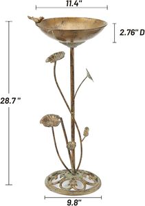 Bebedero para Pájaros de Metal de Fabricante Confiable con Soporte Decorativo Resistente para Jardín y Actividades Diarias de Bebederos para Aves - Product Image 2