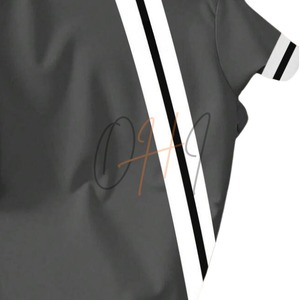 Camiseta de Manga Corta para Hombre, Cuello Redondo, Color Sólido, Bloques de Color en Contraste, Estampado de Letras, Corte Holgado Informal, Tejido de Punto, 100% Algodón - Product Image 4