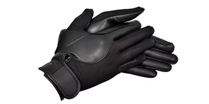 Gants d'équitation en cuir respirants antidérapants durables à demi-doigts avec fermeture à boucle compatibles avec les écrans tactiles unisexes pour l'hiver et les loisirs - Product Image 2