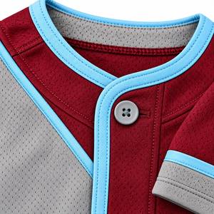 Ensemble uniforme de baseball personnalisé avec logo, maillot à manches courtes et pantalon, 100 % polyester, UPF 50+, grande taille, kit sportif à séchage rapide - Product Image 5