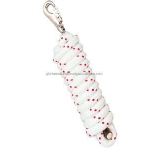Corde pour cheval pour l'entraînement et la marche Corde pour licou avec boulon blanc fait à la main en coton PP Corde pour cheval - Product Image 5