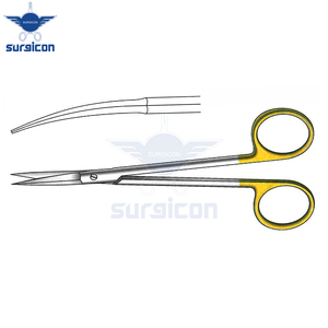 Ciseaux chirurgicaux Peck-Joseph 14 cm (5-1/2 pouces) à lame incurvée en carbure de tungstène doré TC, en acier inoxydable de précision - Product Image 4