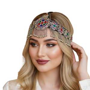 Bijoux afghans Kuchi vintage au design magnifique et personnalisé pour adultes, bijoux de front de haute qualité pour femmes afghanes, coiffe - Product Image 1