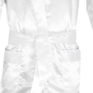 Top Quality Custom Design Comfortable Breathable Satin Silk Robe Wholesale Boxing Hood Robe Customized Martial Art Wear AI-BR-03 - Product Image 6