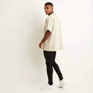 T-shirts de sport personnalisés pour hommes, de haute qualité, col rond, en maille unie, 180 grammes, pour la musculation et la gym - Product Image 4