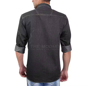 เสื้อเชิ้ตแฟชั่นทันสมัย น้ำหนักเบา สวมใส่สบาย เสื้อเชิ้ตยีนส์ผู้ชายทรงหลวม เนื้อผ้าเรียบเนียน เสื้อเชิ้ตลำลอง - Product Image 6