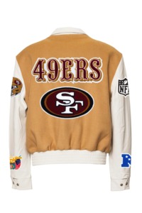 SAN FRANCISCO 49ERS WOOL & LEATHER VARSITY <b>JACKET</b> - Product Image 2