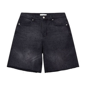 New Style Rhinestone Denim <b>Shorts</b> for <b>Men</b> Embellished Stylish Jean <b>Shorts</b> Custom Streetwear Summer Fashionable <b>Men</b>’s <b>Shorts</b> - Product Image 5