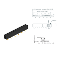Connecteur femelle plaqué or 1,27 mm pour serveurs GPU