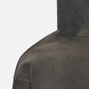 Sweat à capuche noir délavé épais personnalisé, style 'Entire Studios', coupe ample, en molleton, pour la vente en gros, fabricant de sweats à capuche vierges en gros - Product Image 3