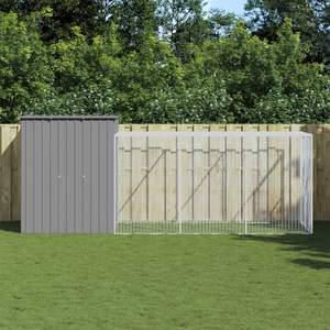 Jaula Grande y Resistente para Pollos, Fabricada en Acero Galvanizado Color Gris Claro - Product Image 1