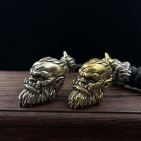 Cuentas de Latón con Forma de Cuchillo Orc de Warcraft, Estilo Punk, para EDC, Actividades al Aire Libre, DIY, Cordón de Paracord, Colgante, Pulseras de Cuerda para Paraguas, Accesorios