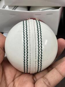 Premium Grade White Leather Confirming To Mcc Regulations Top Quality 5 1/2 Oz Cricket <b>Ball</b> 50 Overs Hot Sale Leather Hard <b>Ball</b> - Product Image 3