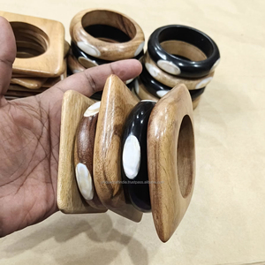 Pulseras de Madera Natural Hechas a Mano para Mujer, Estilo Boho, Joyería de Moda, Pulsera de Madera Ecológica, Proveedor Mayorista - Product Image 3