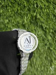 AARVA JEWELS นาฬิกาผู้หญิงหรูหราประดับอัญมณีรูปสี่เหลี่ยมผืนผ้า สายสแตนเลสและสายซิลิโคน ขนาด 27 มม. ระบบอนาล็อก ควอตซ์ นาฬิกาแฟชั่น - Product Image 4
