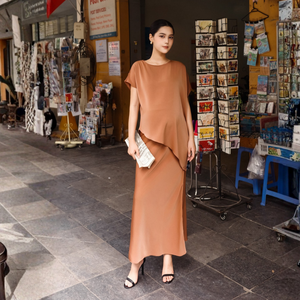 Women <b>Elastic</b> Waistband Mermaid Satin Silk Blend Office Formal Dressy Elegant Casual Midi <b>Skirt</b> All Seasons Wholesale Maternity - Product Image 6