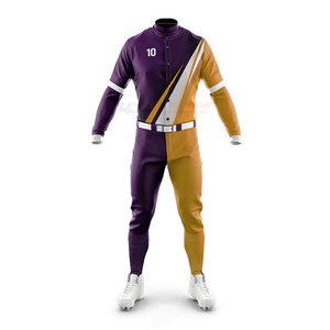 Full Button Sublimated Breathable 100% Polyester Baseball Jerseys Custom Logo Long Sleeves Team Shirts Professional Sportswear - Product Image 2