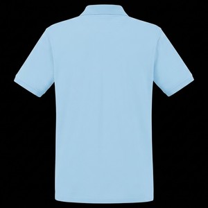 Camisa Polo Azul Cielo de Corte Regular Personalizada para Hombre |   Camiseta de Golf de Verano de Primera Calidad, 100% Algodón Piqué, Manga Corta, Corte Ajustado, Informal - Product Image 3