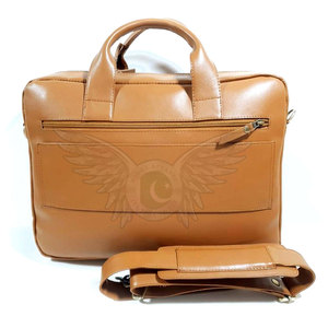 Sac pour ordinateur portable en cuir véritable pratique et léger avec design durable pour le bureau, les voyages et les documents et accessoires professionnels - Product Image 5
