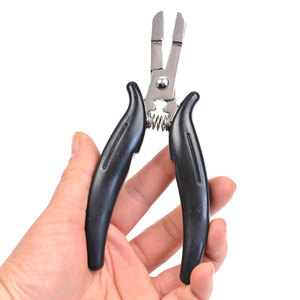 Pince à cheveux en forme de D en fil noir de qualité supérieure pour une application et un entretien sans couture des micro-nano anneaux - Product Image 4
