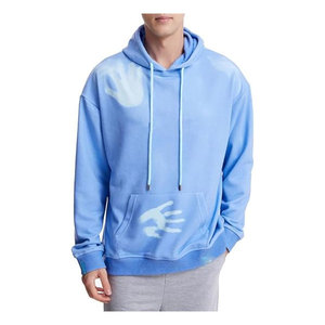 Sweat à capuche pour homme personnalisé, coupe classique, en molleton bouclette polyester/coton épais 340-350 GSM, avec poche, teint uni, impression numérique, pour l'hiver - Product Image 2