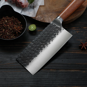 Cuchillo de Cocina Hecho a Mano con Hoja de Acero al Carbono, Mango de Madera, Funda de Cuero, Hoja de 7 Pulgadas, Extra Afilada, Moderna, Ambidestra, Apta para Lavavajillas - Product Image 3