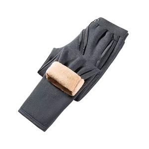 Men's Gray Sweatpants <b>Elastic</b> <b>Waist</b> Drawstring Casual Joggers Side Pockets Midweight Knitted Cotton Autumn Wear - Product Image 4