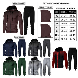 ชุดวอร์มเบอร์กันดีคุณภาพสูงแบบซิปเต็มตัว ชุดคู่รักลายจุด เสื้อฮู้ดดี้และกางเกงจ็อกเกอร์ - ชุดลำลองสองชิ้นสำหรับเล่นกีฬา - Product Image 5