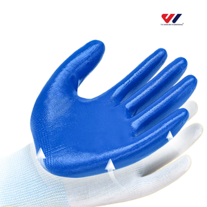 Guantes de Trabajo Reforzados con Recubrimiento de Nitrilo y Poliéster 13, para Jardinería, Económicos, de Seguridad, Venta al Por Mayor - Product Image 3