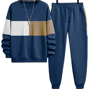 Ensemble de survêtements streetwear personnalisés pour hommes – Sweat-shirt molletonné à col rond et pantalon de jogging – Style décontracté pour l'entraînement hivernal – Grande taille respirant - Product Image 2