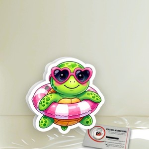 Plaques magnétiques en acrylique diamantées pour extensions de cils, motif cœur tortue, avec logo personnalisable, écologiques - Product Image 3