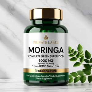 Capsules de poudre de feuilles de Moringa naturelles, certifiées ISO, fabricant de produits nutraceutiques, qualité d'exportation - Product Image 1