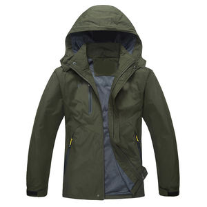 Unisex Waterproof Windproof Soft Shell <b>Jacket</b> with Zipper Pockets Outdoor Hiking Wear Winter Regular Fit <b>Black</b> Color Blocked - Product Image 5