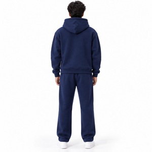 Conjunto Deportivo de Forro Polar Grueso 100% Algodón Ecológico, Chaqueta con Capucha Cálida, Pantalones Deportivos, Ropa Deportiva de Invierno, Ropa Informal para Gimnasio, Entrenamiento y Uso Diario - Product Image 3